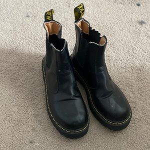 black platform doc martens